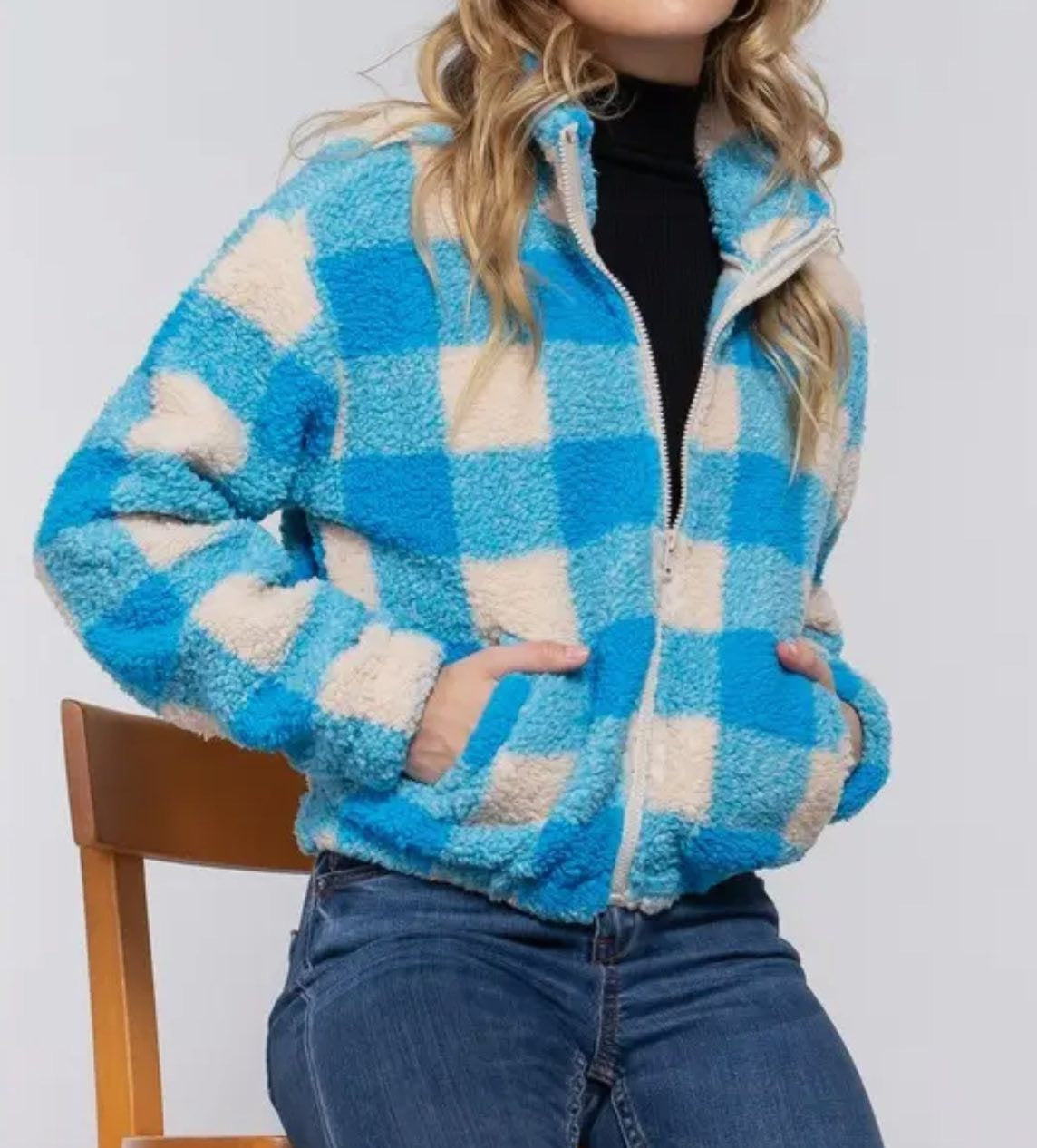 Long Sleeve Faux Fur Jacket