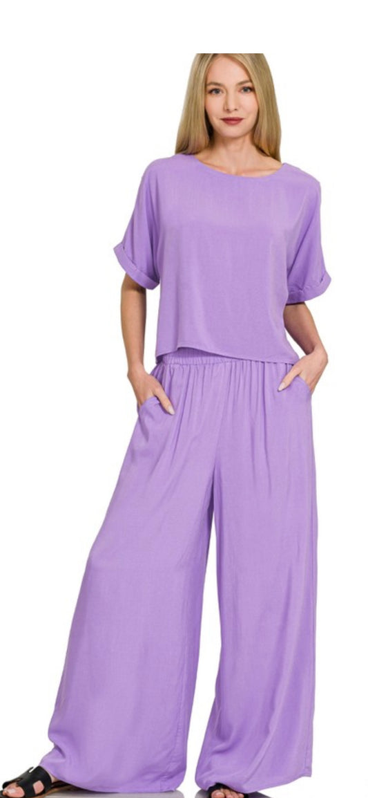 SHORT SLEEVE & LONG PANTS SET