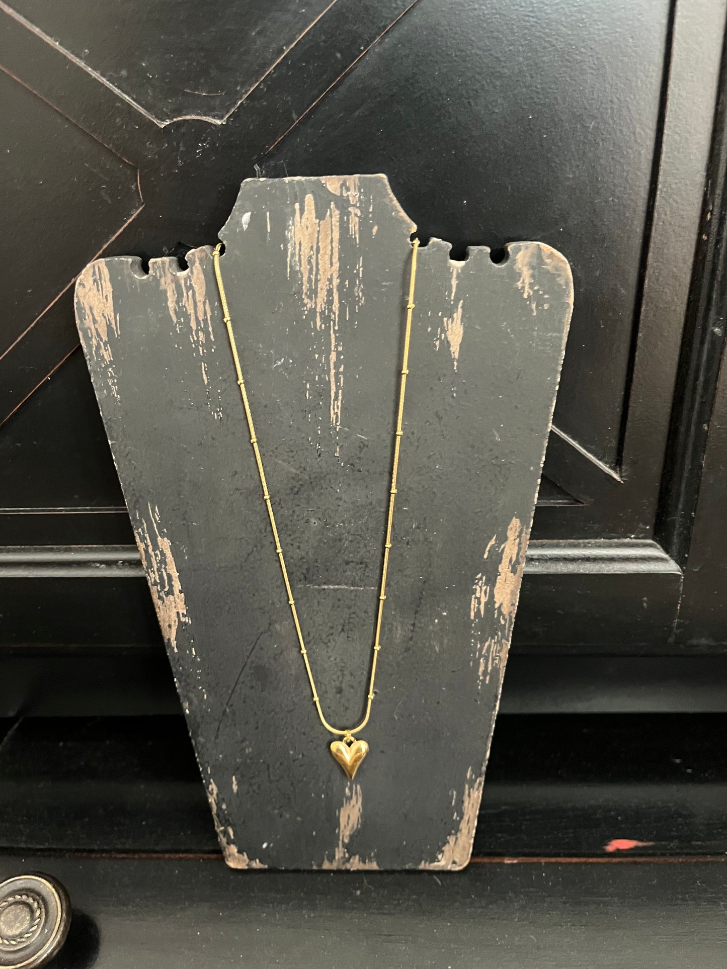 Full stainless steel heart necklace