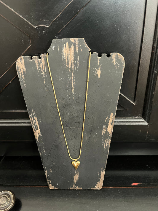 Full stainless steel heart necklace